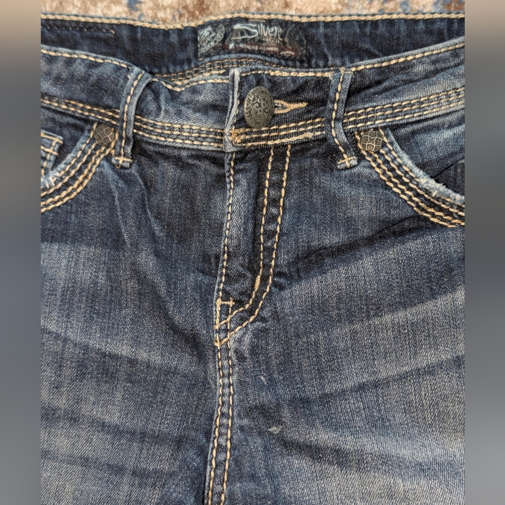 Silver Jeans Distressed Suki High Short Size 29 - Picture 4 of 6